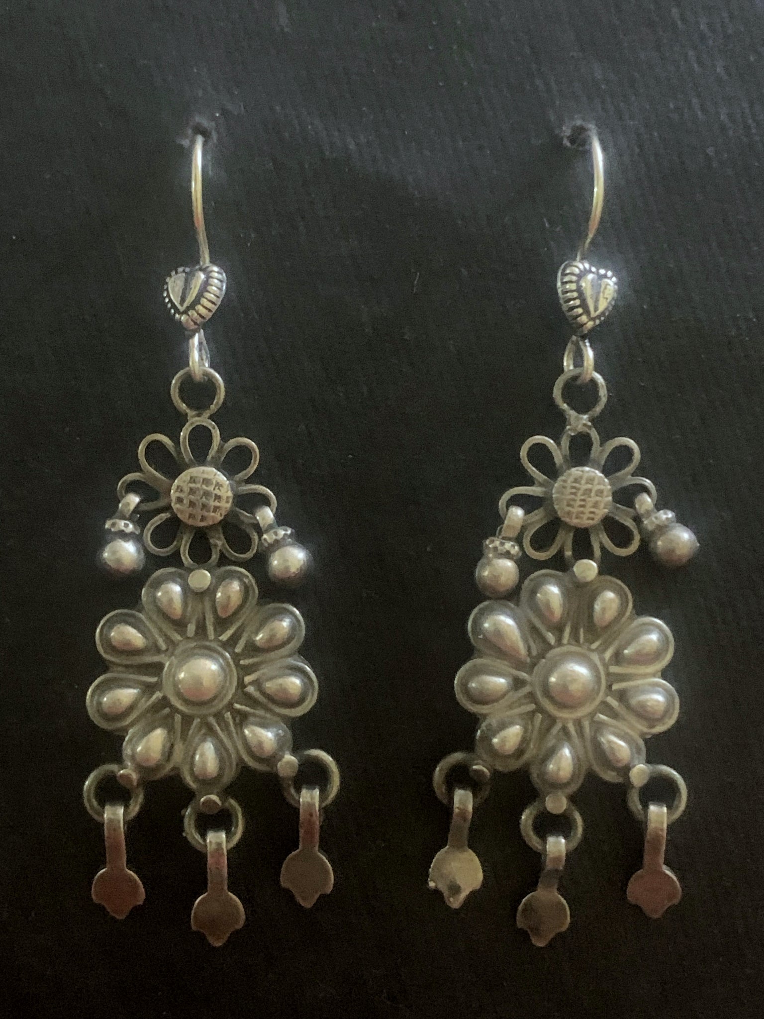 Silver Flower Earrings