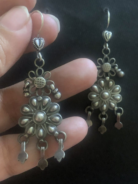 Silver Flower Earrings