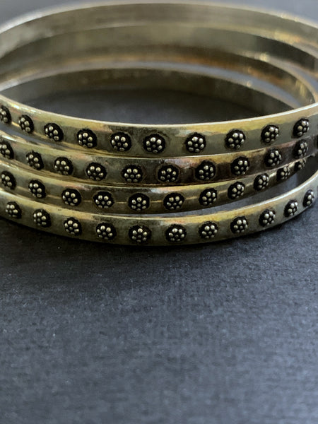 Silver Granulated Bangles